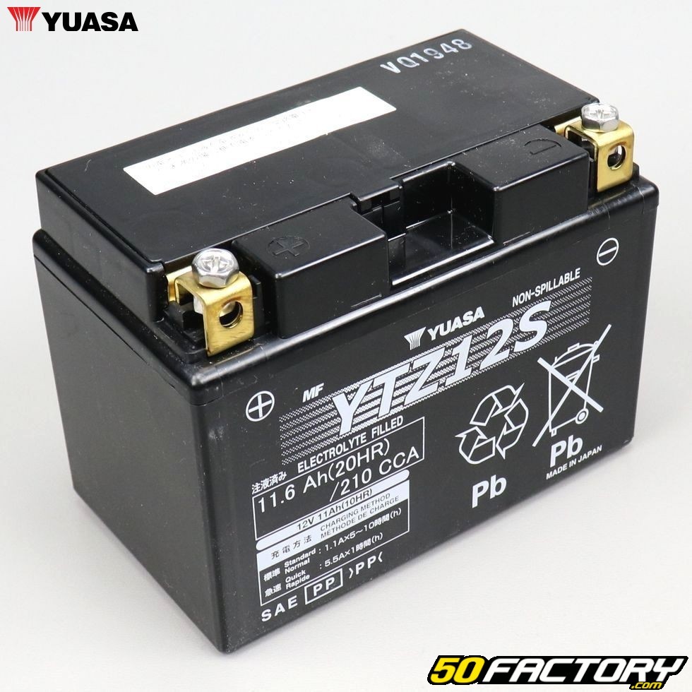 Batería Yuasa ácido libre de YTZ12S 12V 11.6S